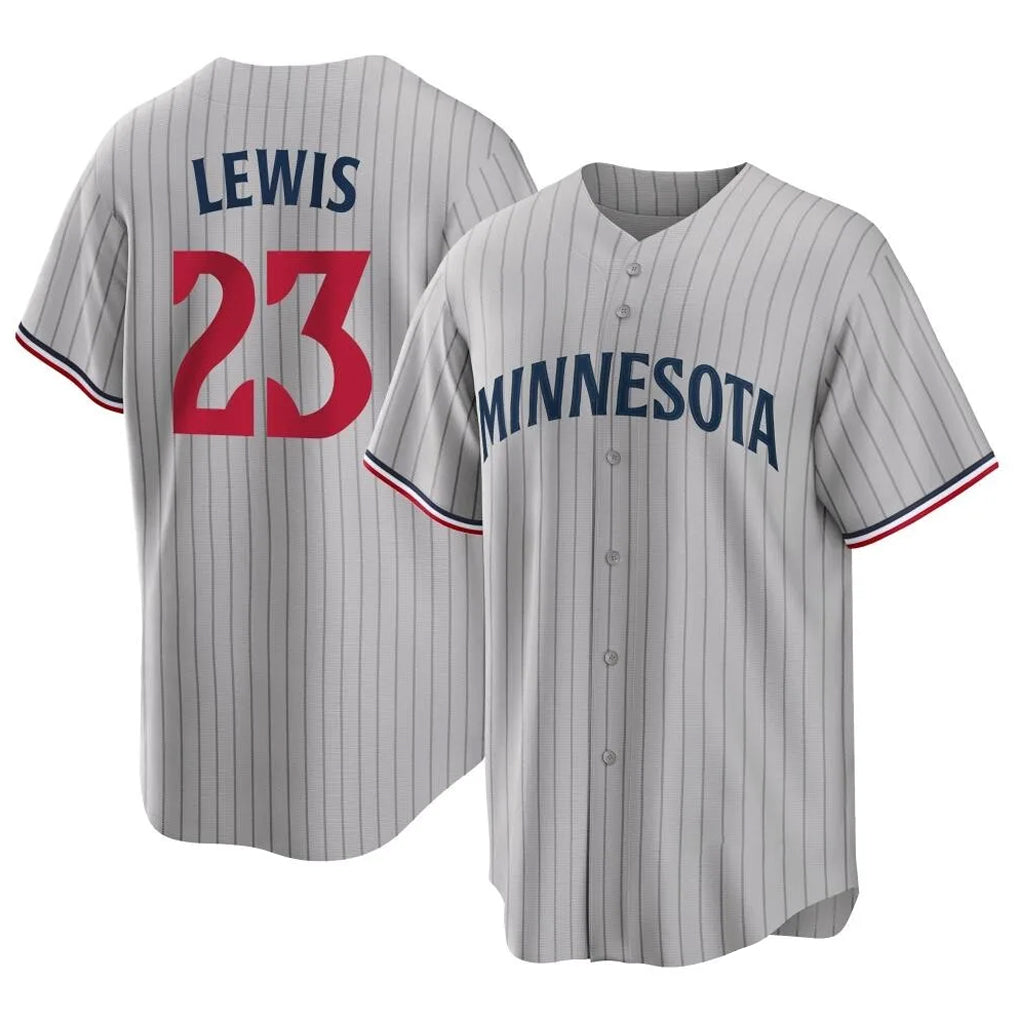 M.Twins #23 Royce Lewis Player Gray Game Limited Home Gdoa Stitched Jerseys