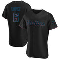 M.Marlins #6 Otto Lopez Player Black Home Limited Elite Gdoa Stitched Jerseys
