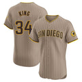 S.Diego Padres #34 Michael King Player Khaki Home Limited Elite Gdoa Stitched Jerseys