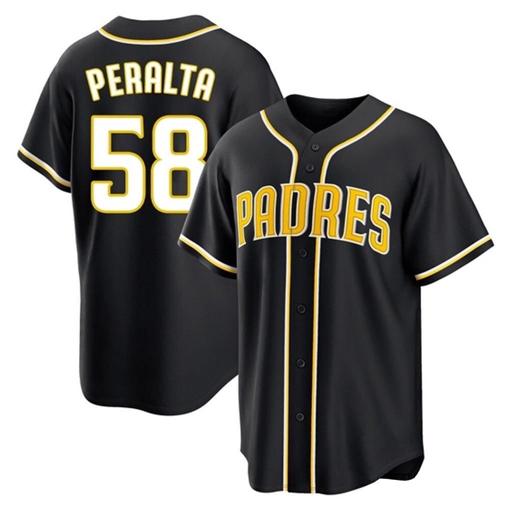 S.Diego Padres #58 Wandy Peralta Player Black 2026 Fashion Home Stitched Jerseys