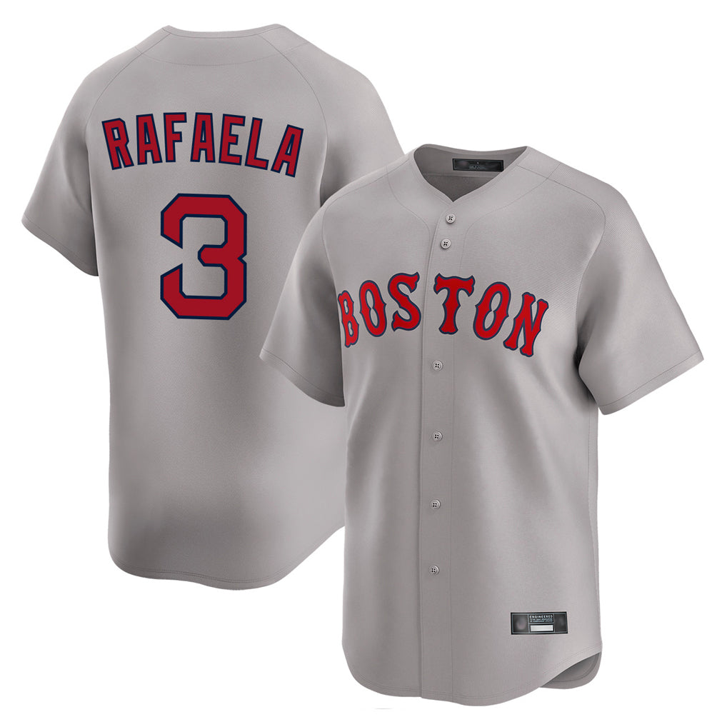 B.Red Sox #3 Ceddanne Rafaela Player Gray Road Limited Home Game Gdoa Stitched Jerseys