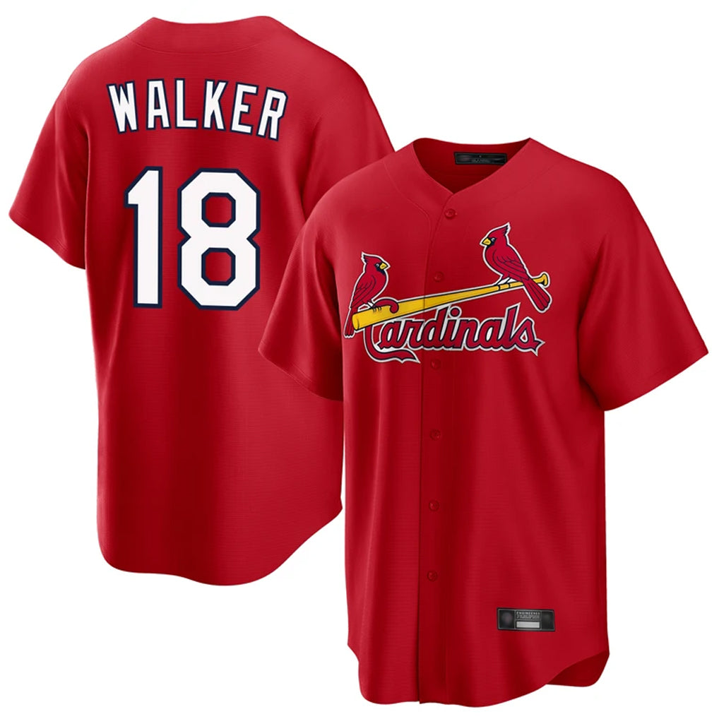 St. Louis Cardinals #18 Jordan Walker Player Red Home Game Stitched Jerseys