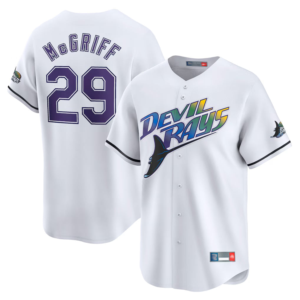 T.Bay Rays #29 Fred McGriff Player White City Connect Home Stitched Jerseys