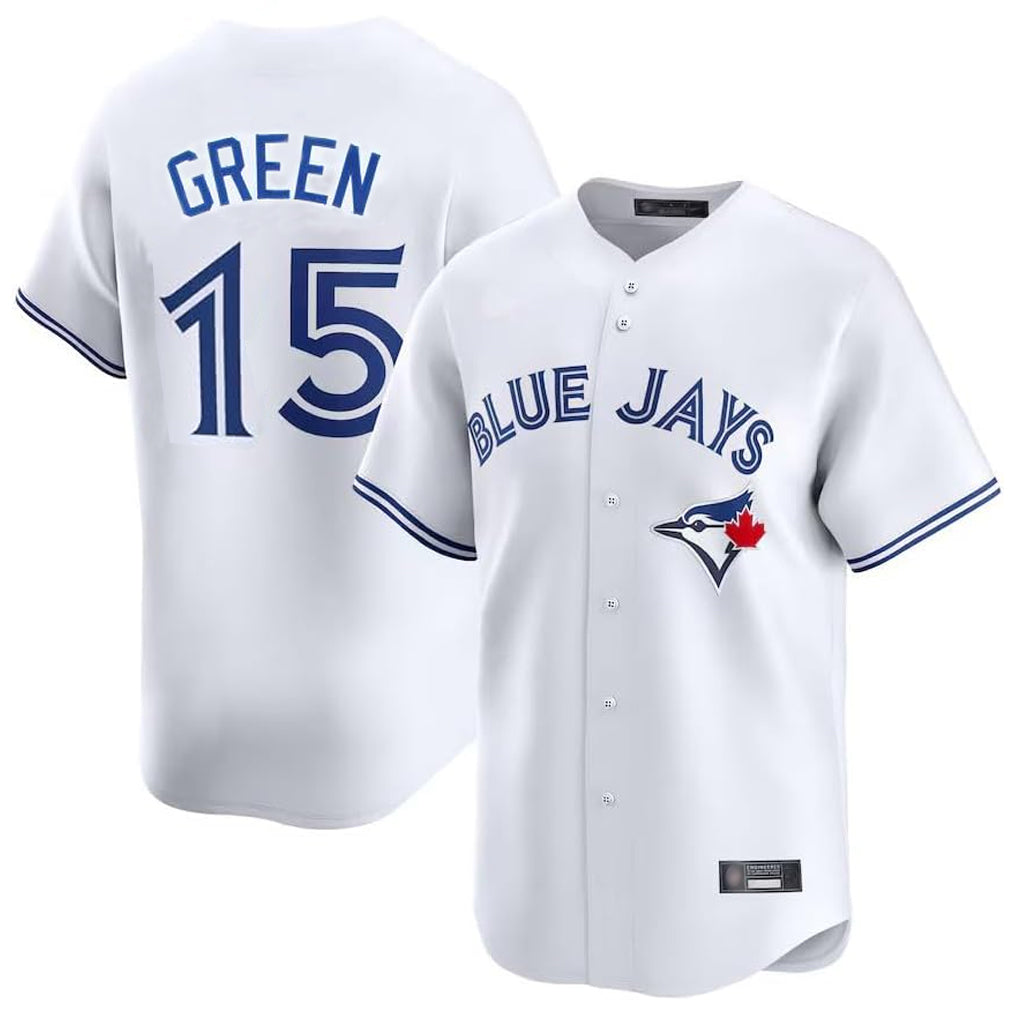 T.Blue Jays #15 Chad Green Player White Home Limited Stitched Jerseys