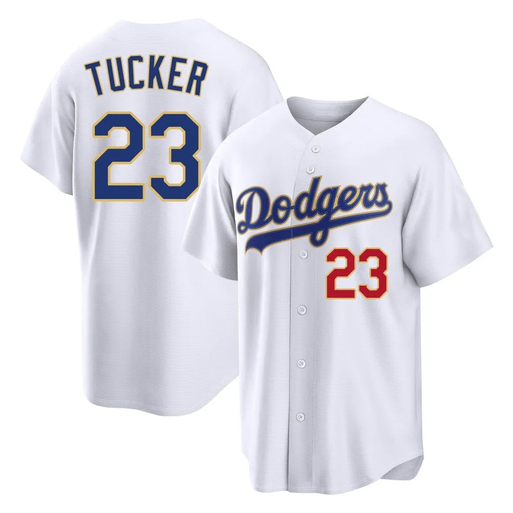 LA.Dodgers #23 Kyle Tucker Player Gold White 2026 Collection Stadium Limited Gdoa Stitched Jerseys