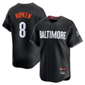 B.Orioles #8 Cal Ripken Player Black City Connect Limited Home Game Gdoa Stitched Jerseys