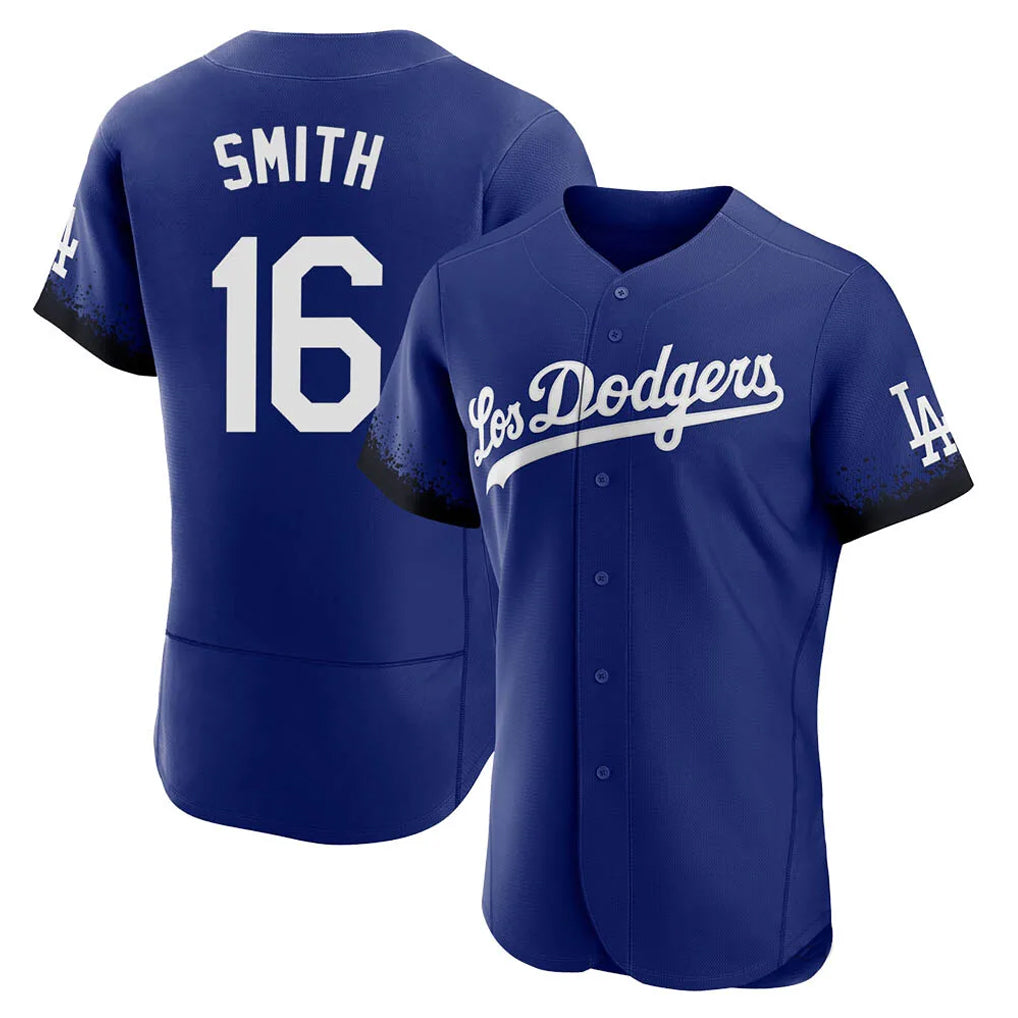 LA.Dodgers #16 Will Smith Player Royal City Connect Elite Home Gdoa Stitched Jerseys