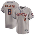 H.Astros #8 Christian Walker Player Gray Home Limited Gdoa Stitched Jerseys