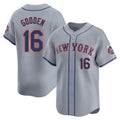 NY.Mets #16 Dwight Gooden Player Gray Road Limited Home Gdoa Stitched Jerseys