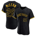 NY.Mets #26 Nolan McLean Player Black Snake Skin City Home Limited Elite Stitched Jerseys