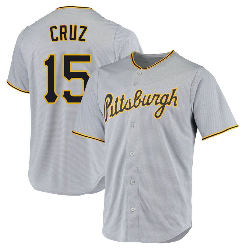 P.Pirates #15 Oneil Cruz Player Gray Road Home Game Stitched Jerseys