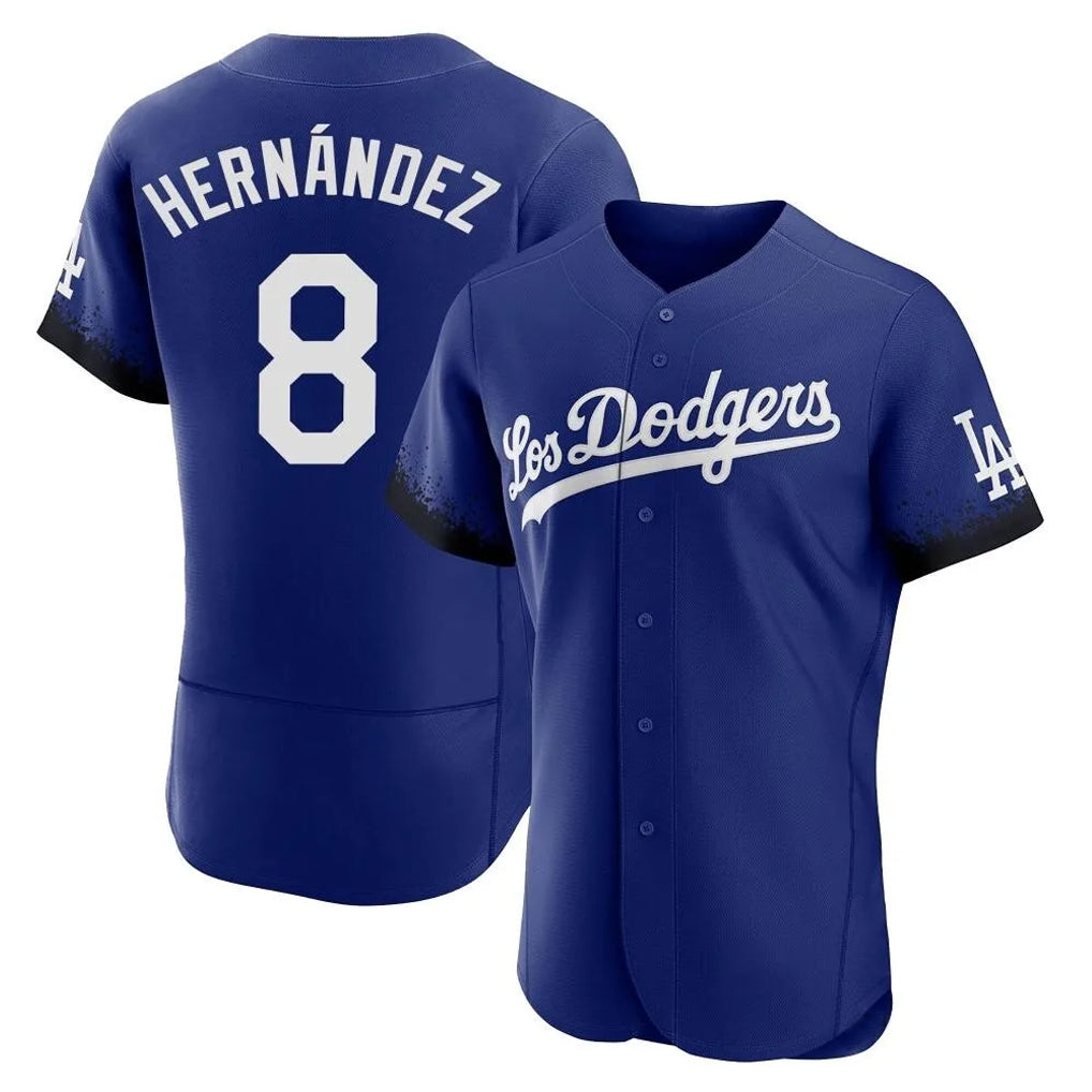 LA.Dodgers #8 Enrique Hern¨¢ndez Player Royal City Connect Elite Home Gdoa Stitched Jerseys