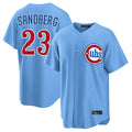 C.Cubs #23 Ryne Sandberg Player Light Blue Home Game Gdoa Stitched Jerseys