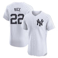 NY.Yankees #22 Ben Rice Player White Limited Elite Home Gdoa Stitched Jerseys
