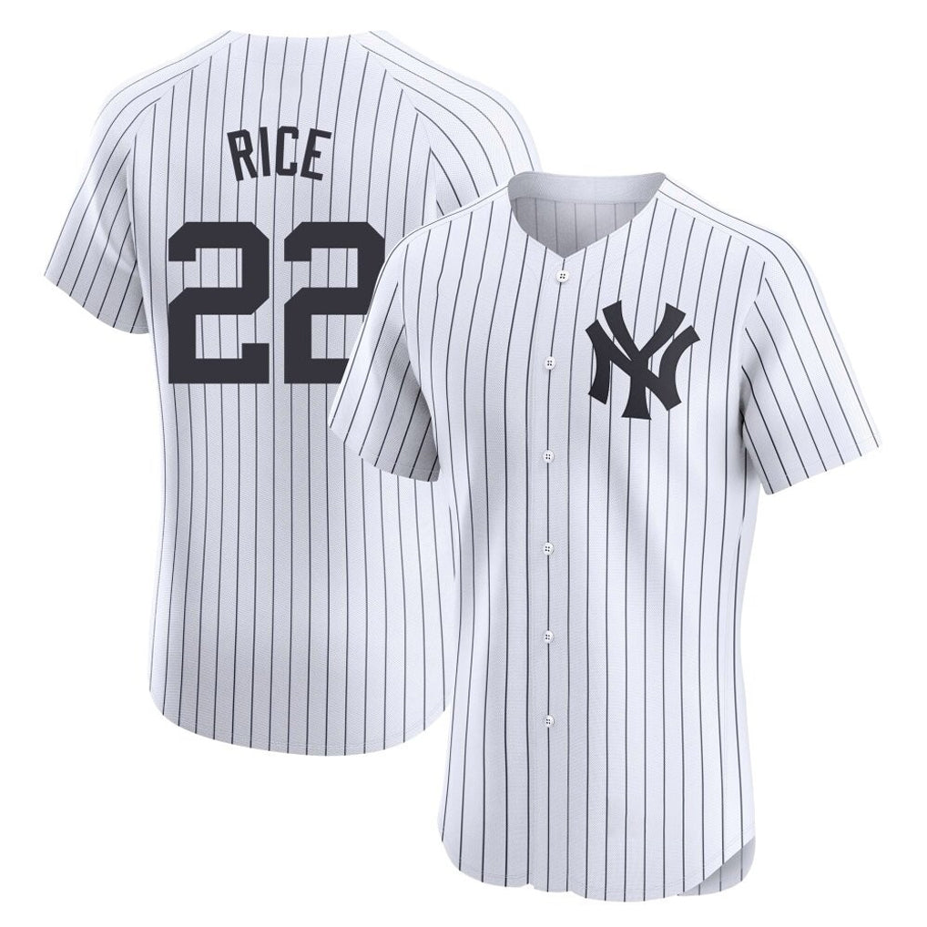 NY.Yankees #22 Ben Rice Player White Limited Elite Home Gdoa Stitched Jerseys