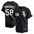 C.White Sox #58 Seranthony Dom¨ªnguez Player Black Limited Home Gdoa Stitched Jerseys