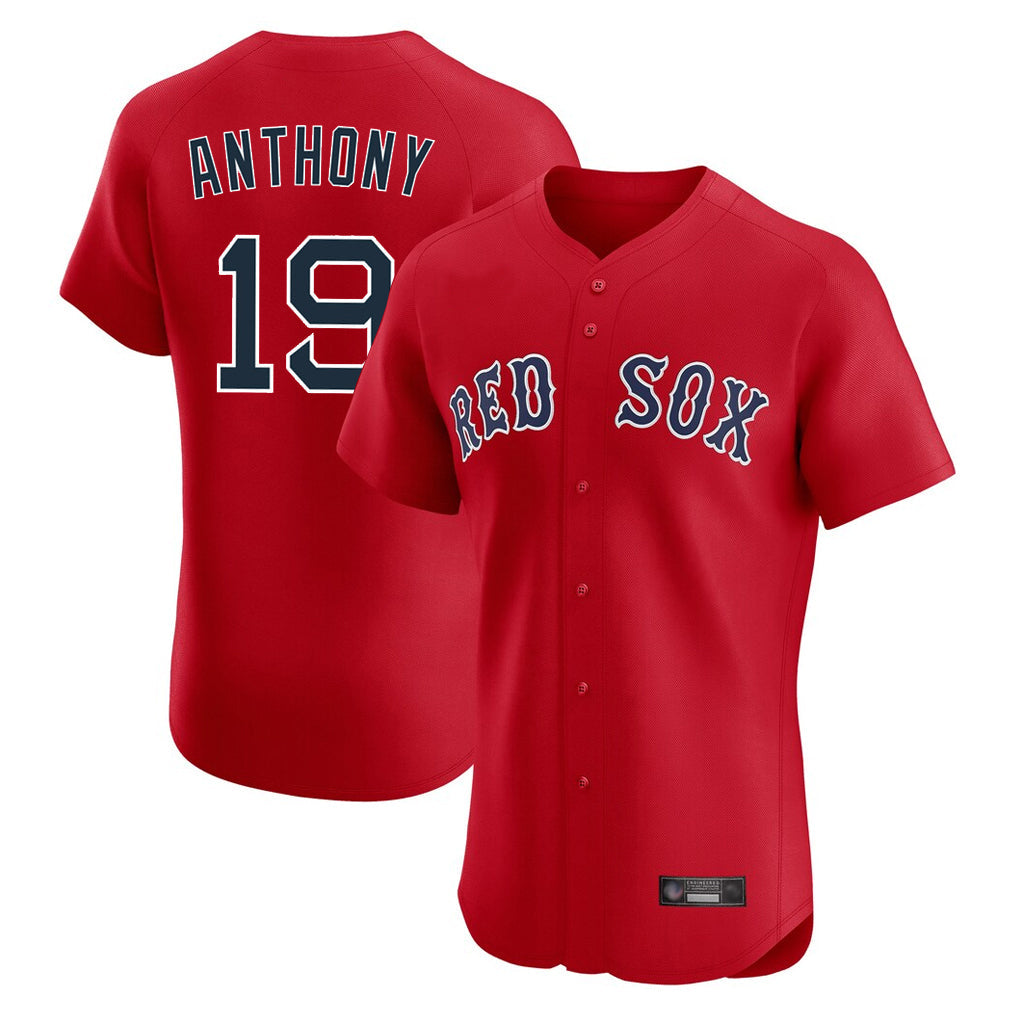 B.Red Sox #19 Roman Anthony Player Red Limited Elite Home Game Gdoa Stitched Jerseys