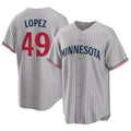 M.Twins #49 Pablo Lopez Player Gray Game Limited Home Gdoa Stitched Jerseys