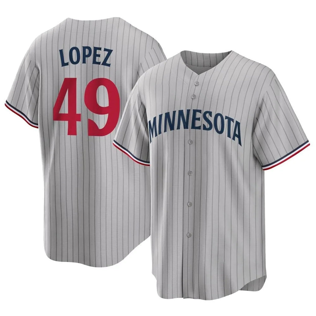 M.Twins #49 Pablo Lopez Player Gray Game Limited Home Gdoa Stitched Jerseys
