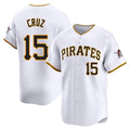P.Pirates #15 Oneil Cruz Player White Home Limited Gdoa Stitched Jerseys
