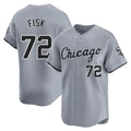 C.White Sox #72 Carlton Fisk Player Gray Road Limited Home Gdoa Stitched Jerseys