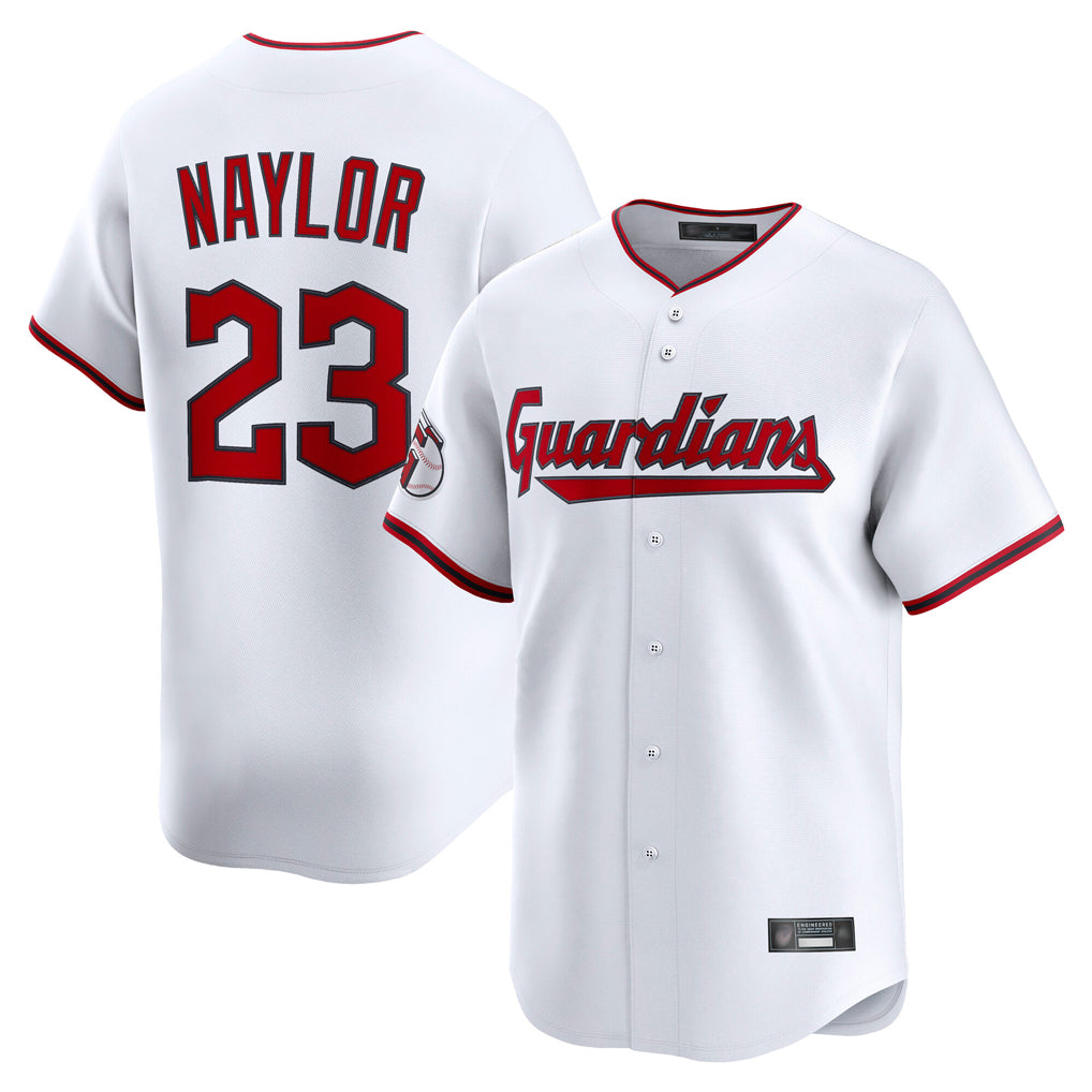 C.Guardians #23 Bo Naylor Player White Limited Home Game Gdoa Stitched Jerseys