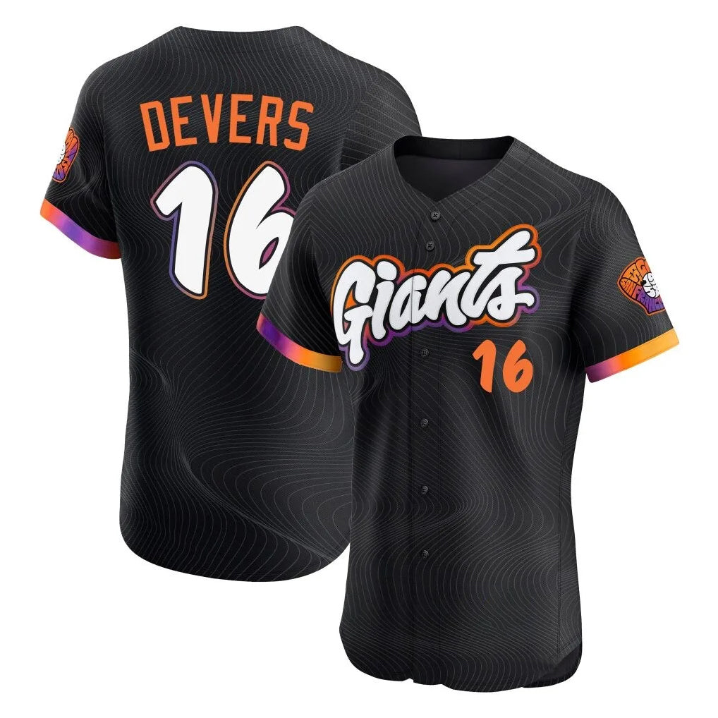 SF.Giants #16 Rafael Devers Player Black 2025 City Connect Home Limited Elite Stitched Jerseys