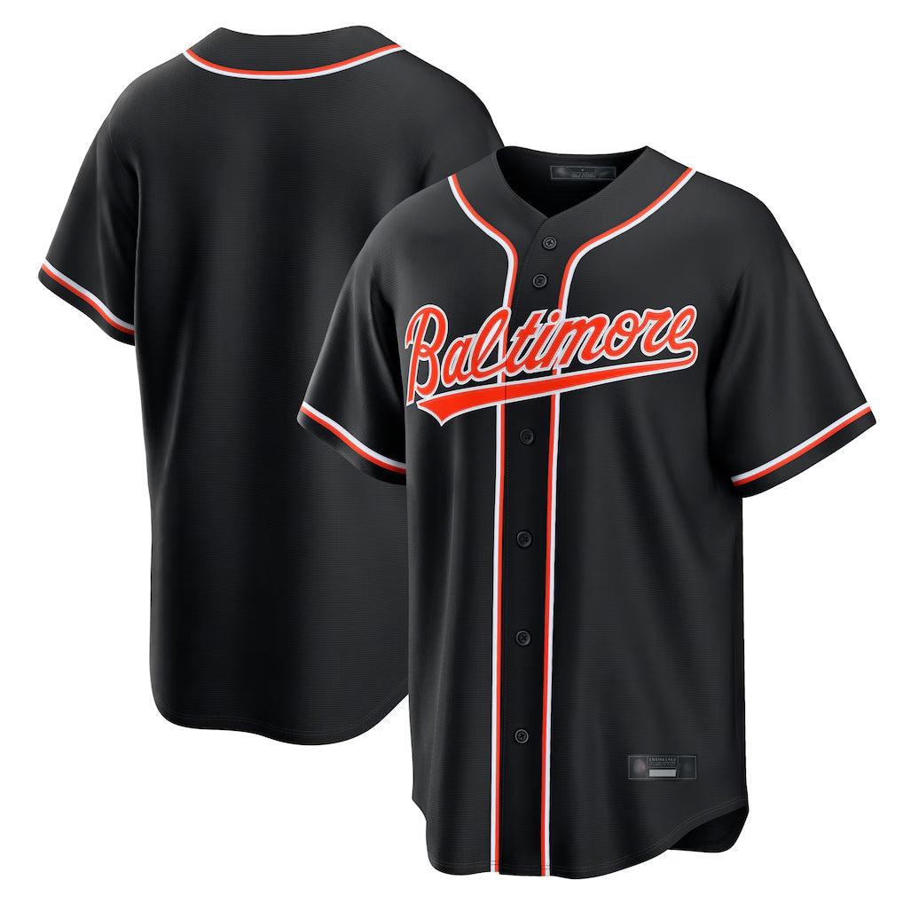 B.Orioles ## Orioles Blank Player Black Out Fashion Home Game Gdoa Stitched Jerseys