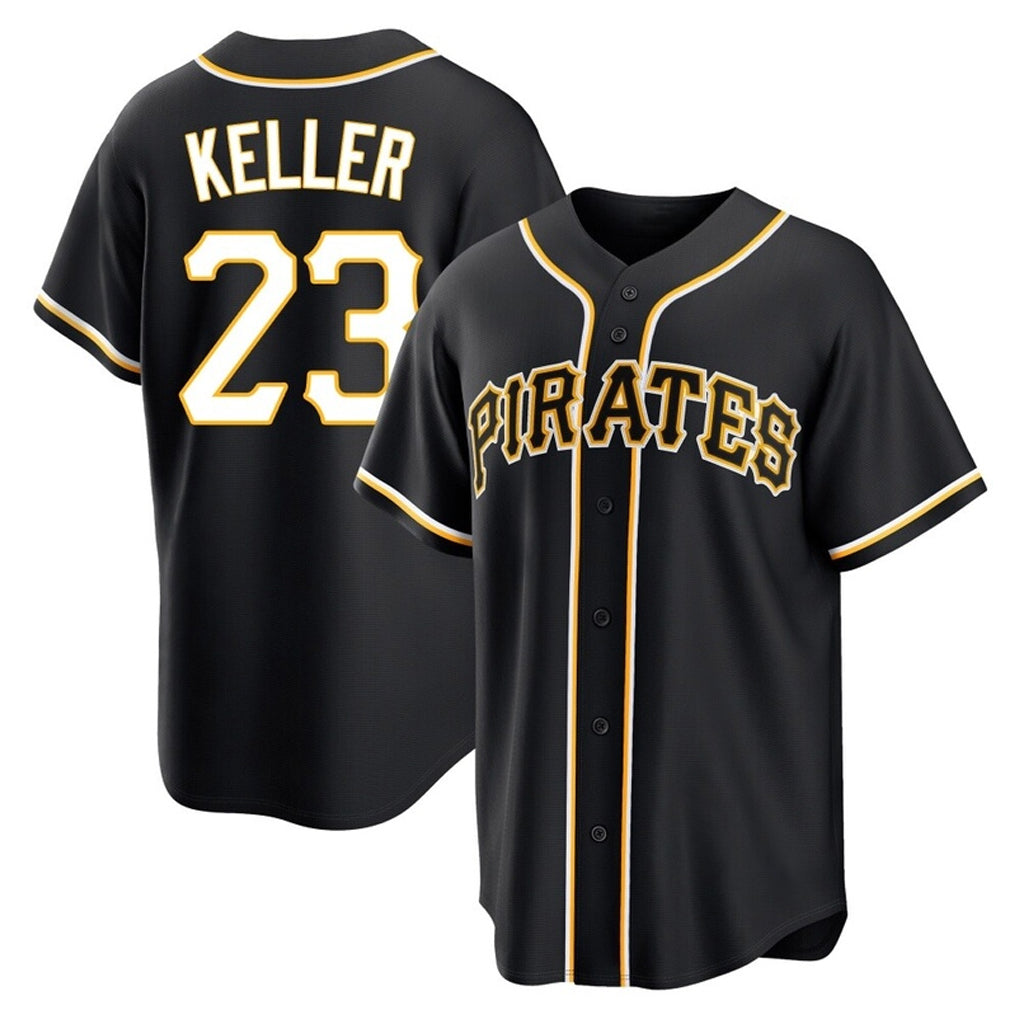 P.Pirates #23 Mitch Keller Player Black Fashion Out Home Game Stitched Jerseys
