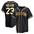 P.Pirates #23 Mitch Keller Player Black Fashion Out Home Game Stitched Jerseys