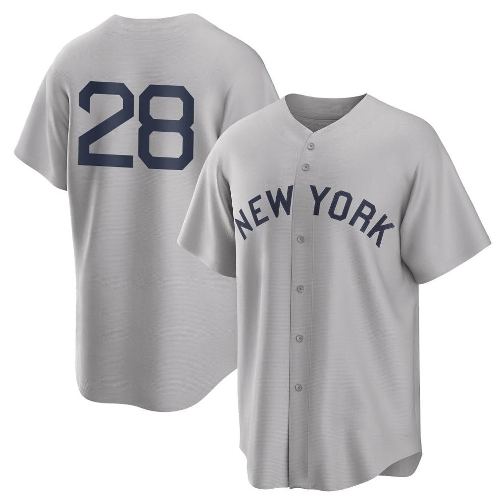 NY.Yankees #28 Austin Wells Player Gray Field of Dreams Game Stitched Jerseys