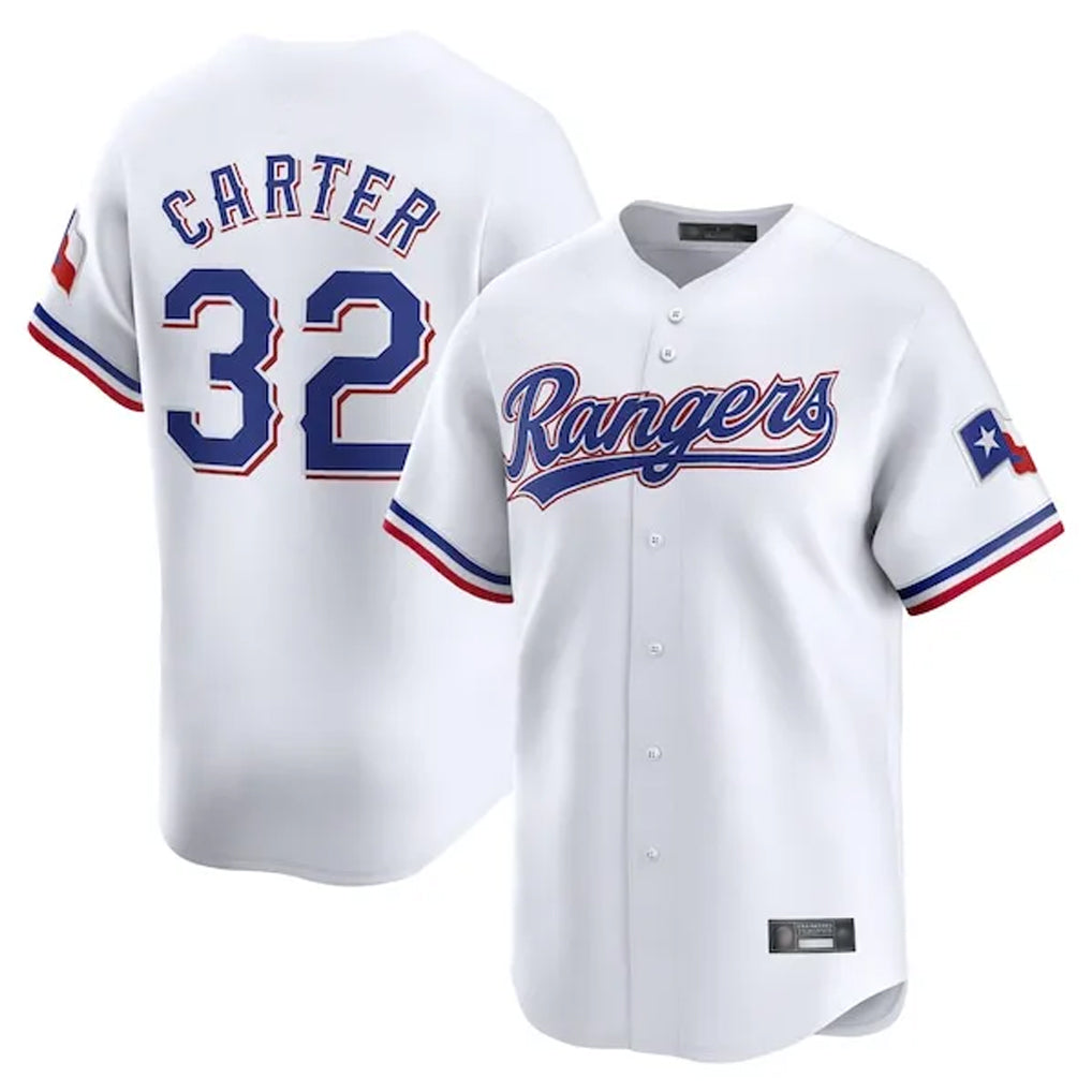 T.Rangers #32 Evan Carter Player White Home Limited Stitched Jerseys