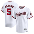 W.Nationals #5 CJ Abrams Player White Home Limited Stitched Jerseys