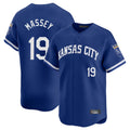 KC.Royals #19 Michael Massey Player Royal Limited Home Gdoa Stitched Jerseys