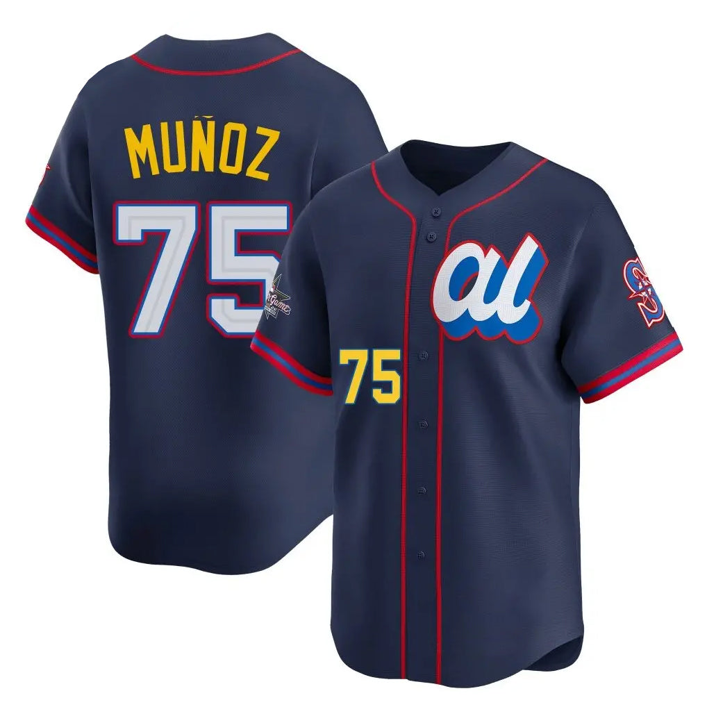 S.Mariners #75 Andres Munoz Player Navy Limited American League All-Star Edition Stitched Jerseys