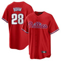 P.Phillies #28 Alec Bohm Player Red Home Game Stitched Jerseys