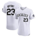 C.Rockies #23 Kris Bryant Player White Limited Elite Home Gdoa Stitched Jerseys