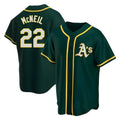 Athletics #22 Jeff McNeil player Green Replica Alternate Stitched Jersey
