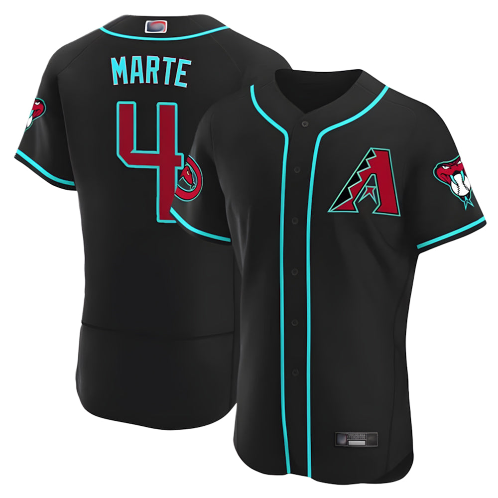 A.Diamondbacks #4 Ketel Marte Black Limited Stitched Jerseys