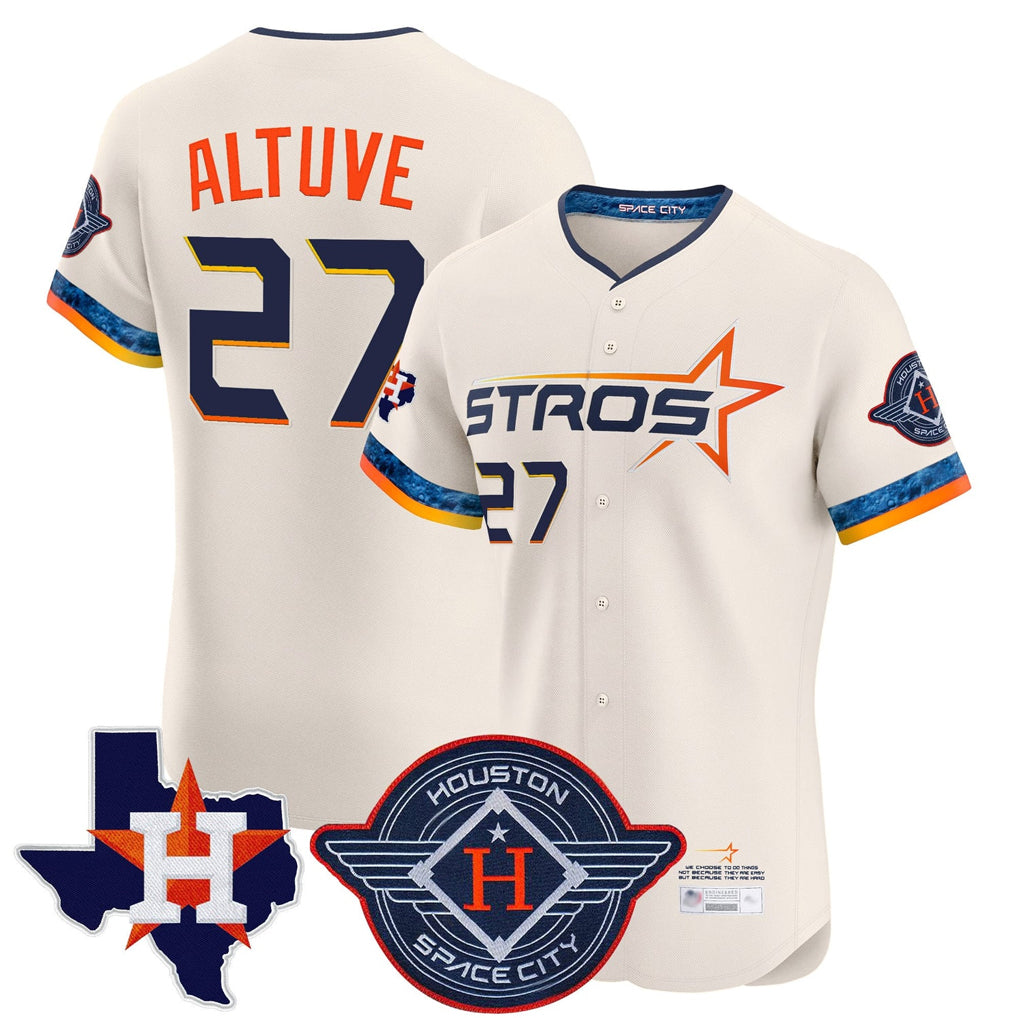 H.Astros #27 Jose Altuve Player Cream City Connect Texas Patch Vapor Premier Limited Elite Home Gdoa Stitched Jerseys
