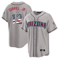 A.Diamondbacks #12 Lourdes Gurriel Jr Player Gray USA 250 Fourth of July Home Game Gdoa250Ys Stitched Jerseys