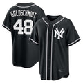 NY.Yankees #48 Paul Goldschmidt Player Black Out Game Home Gdoa Stitched Jerseys