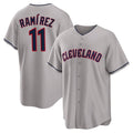 C.Guardians #11 Jose Ramirez Player Gray Game Home Gdoa Stitched Jerseys