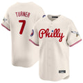 P.Phillies #7 Trea Turner Player Cream Phillies & Eagles Vapor Premier Limited Stitched Jerseys