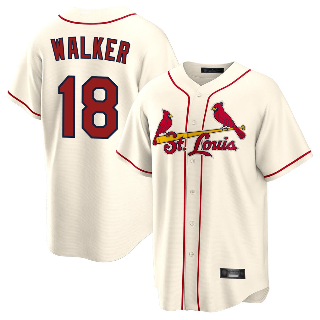 St. Louis Cardinals #18 Jordan Walker Player Cream Home Game Gdoa Stitched Jerseys