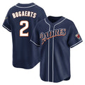 S.Diego Padres #2 Xander Bogaerts Player Navy Cooperstown Collection Limited Home Stitched Jerseys