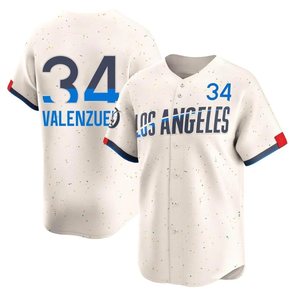 LA.Dodgers #34 Fernando Valenzuela Player Cream City Connect Limited Home Gdoa Stitched Jerseys
