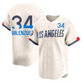 LA.Dodgers #34 Fernando Valenzuela Player Cream City Connect Limited Home Gdoa Stitched Jerseys