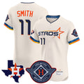H.Astros #11 Cam Smith Player Cream City Connect Texas Patch Vapor Premier Limited Elite Home Gdoa Stitched Jerseys