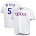 T.Rangers #5 Corey Seager Player White Big & Tall Replica Gdoa Stitched Jerseys